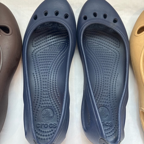 Set of three women’s croc flats size 10 - Picture 3 of 15